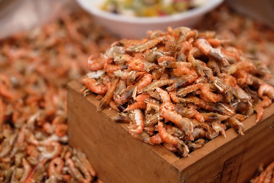 Photo Shrimp drying